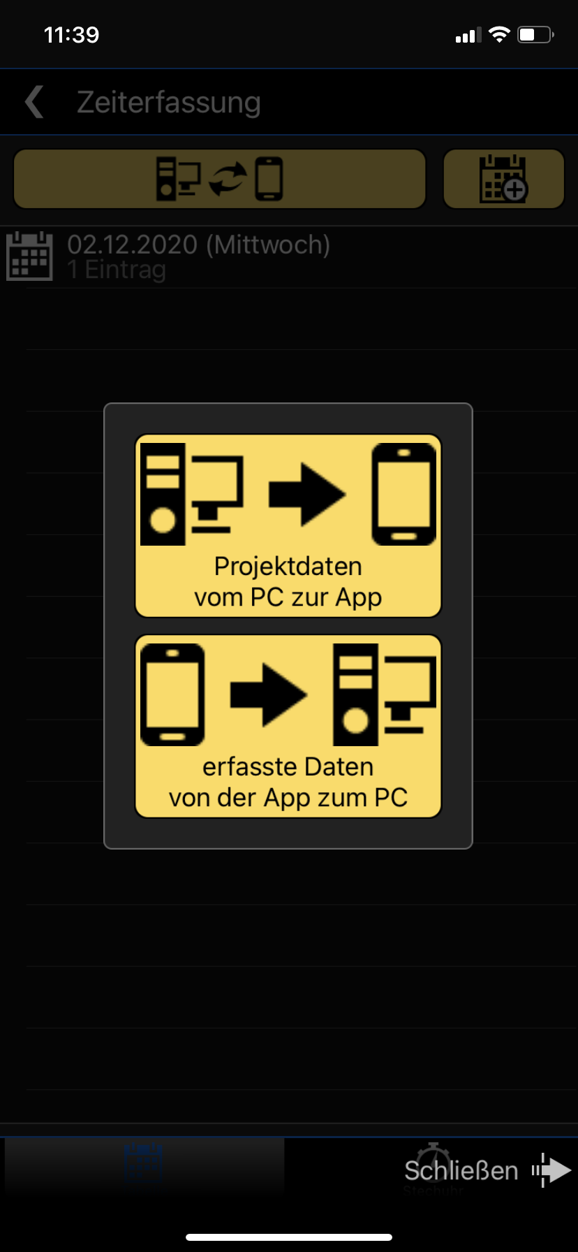 Zeiterfassung Mobile